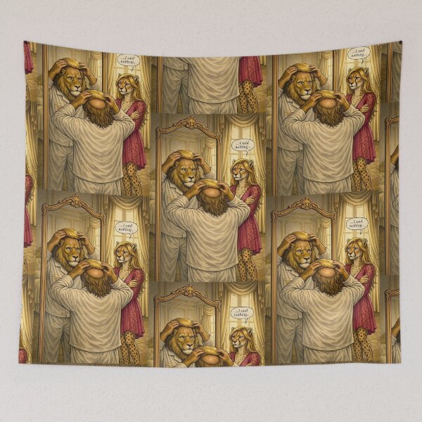 Item preview, Mirror Mirror — The Lion's Hair Piece Political Satire Humor designed and sold by SammyMorry.