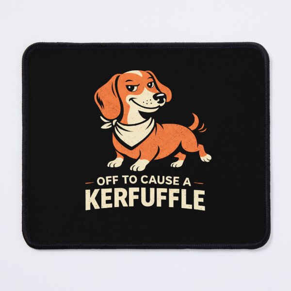 Item preview, Off To Cause A Kerfuffle Funny Dachshund Dog Meme Vintage Style designed and sold by VibeOffline Studio.
