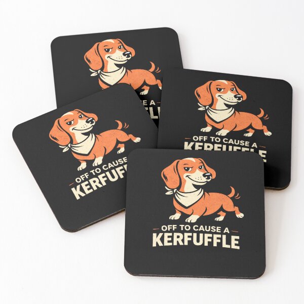 Item preview, Off To Cause A Kerfuffle Funny Dachshund Dog Meme Vintage Style designed and sold by VibeOffline Studio.