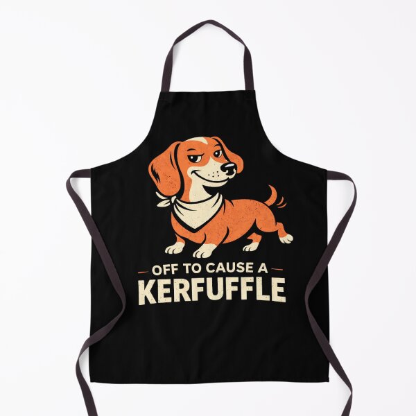 Item preview, Off To Cause A Kerfuffle Funny Dachshund Dog Meme Vintage Style designed and sold by VibeOffline Studio.