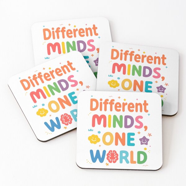 Item preview, Different Minds One World | Neurodiversity Inclusion Quote designed and sold by YvkafromPoland.