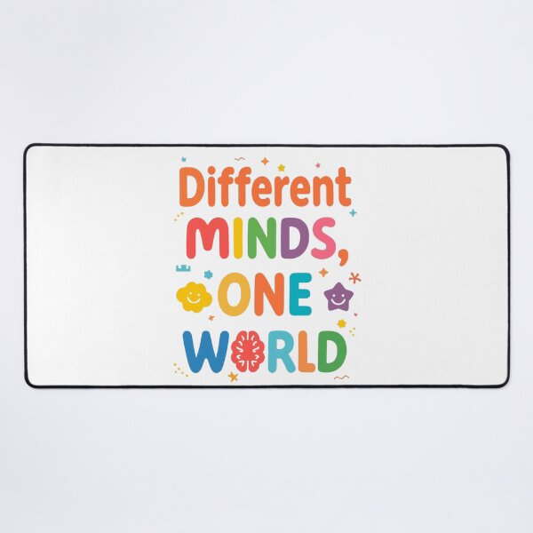 Item preview, Different Minds One World | Neurodiversity Inclusion Quote designed and sold by YvkafromPoland.