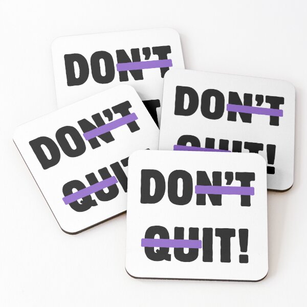 Item preview, Don't Quit – Strike Through Motivational Typography designed and sold by A-Szczesniak.