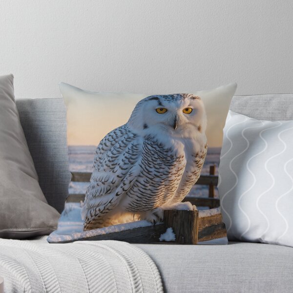 Item preview, Snowy Owl on a Winter Fence designed and sold by adill72.