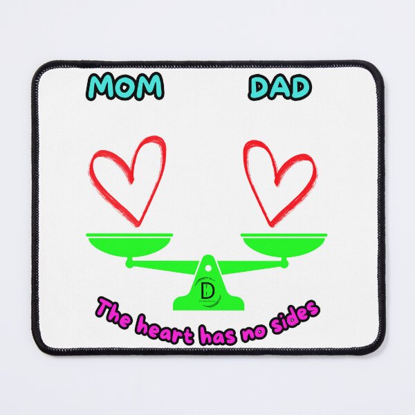 Item preview, Mom vs Dad The Heart Has No Sides Funny Parenting designed and sold by TheItaliandilemma.