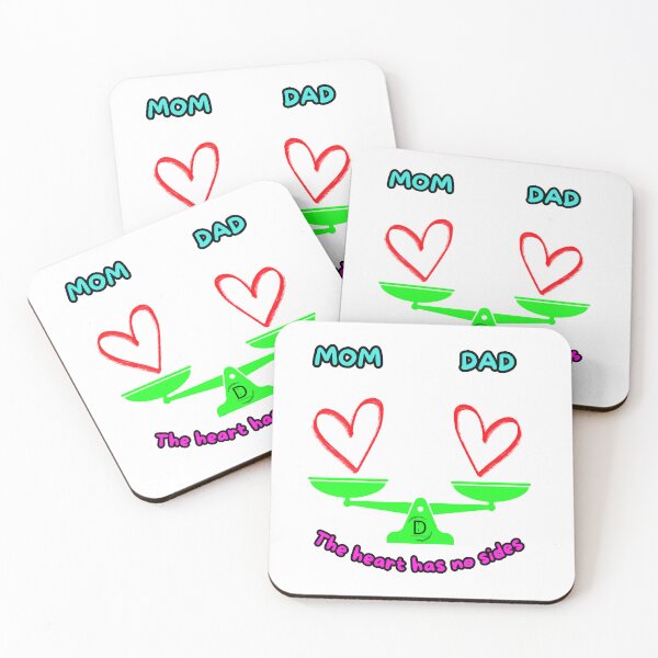Item preview, Mom vs Dad The Heart Has No Sides Funny Parenting designed and sold by TheItaliandilemma.