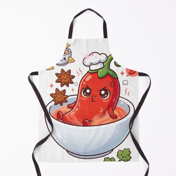 Artikelvorschau, Kawaii Chili Chef - Ich bin Peperoncinato! Scharfe, wütende Paprika. entworfen und verkauft von Lylysun.