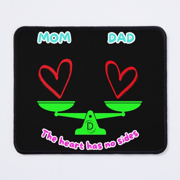 Item preview, Mom vs Dad The Heart Has No Sides Funny Parenting Black Version designed and sold by TheItaliandilemma.