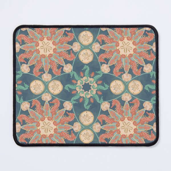 Item preview, Seahorses & Sand Dollars Mandala designed and sold by Katie Morris Art.