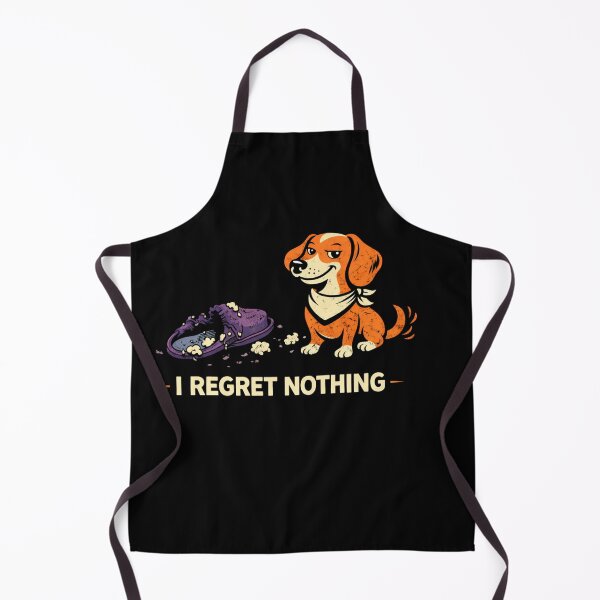 Item preview, I Regret Nothing Funny Dachshund Meme Dog Humor Vintage Style designed and sold by VibeOffline Studio.