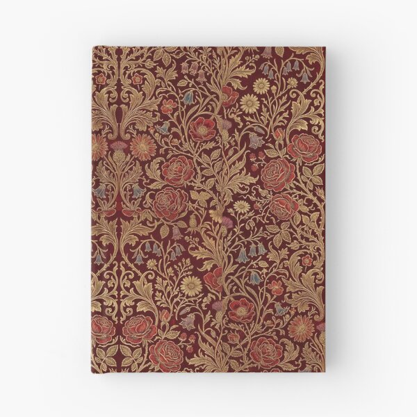 Item preview, Vintage Victorian Red and Gold Symmetrical Floral Tapestry designed and sold by InkedHorizon.