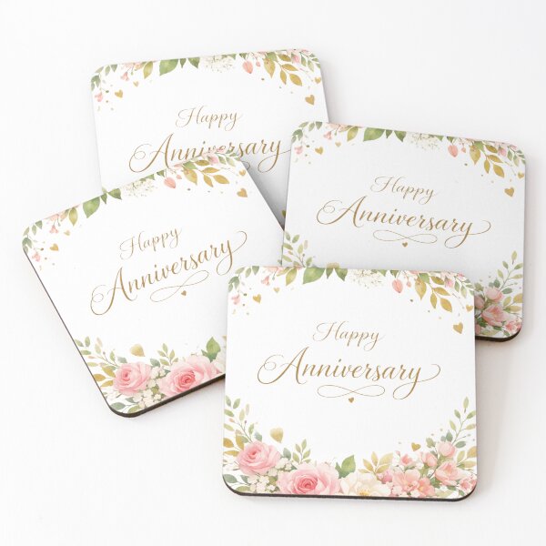Item preview, Happy anniversary greetings  with roses and carnations  designed and sold by DoneAndDusted.