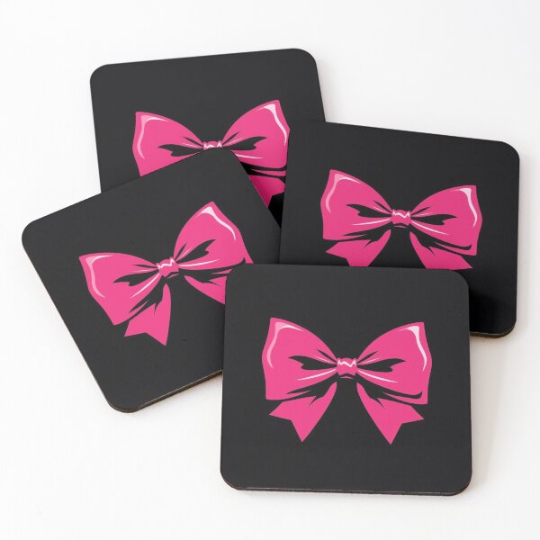 Item preview, Pink Bow Aesthetic – Cute girly bow design on a black background designed and sold by LAtelierNoir.