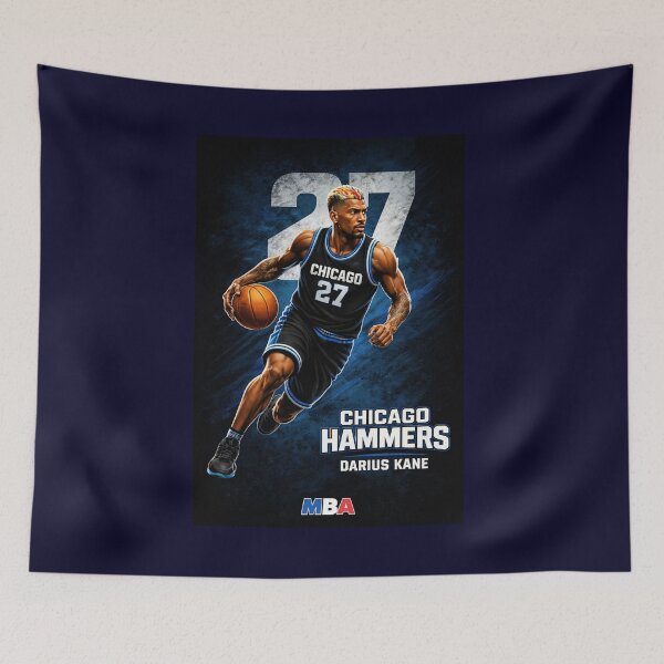 Item preview, Chicago Hammers Darius Kane #27 – MBA Basketball Poster – Fictional Pro League Player designed and sold by Beaurozier.