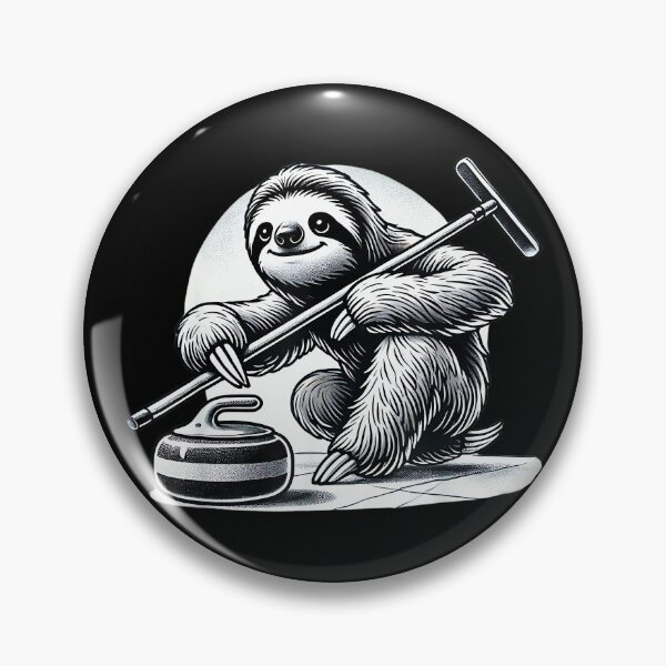 Item preview, Funny Sloth Lazy Curling Curler Winter Sports Man Woman designed and sold by StephanieSBeama.