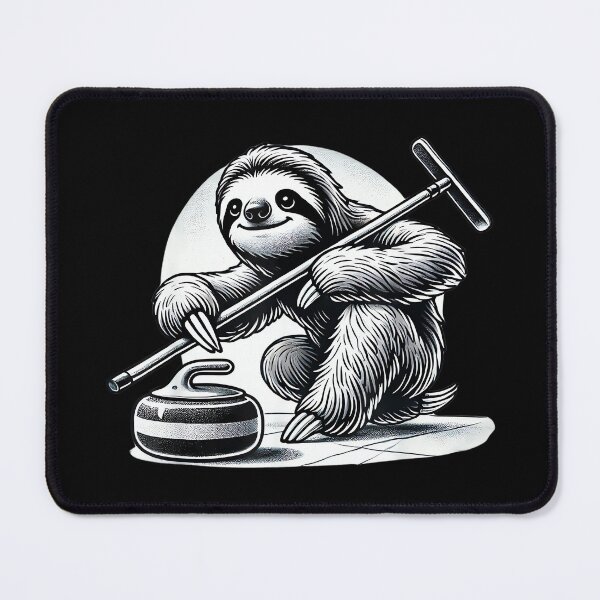 Item preview, Funny Sloth Lazy Curling Curler Winter Sports Man Woman designed and sold by StephanieSBeama.
