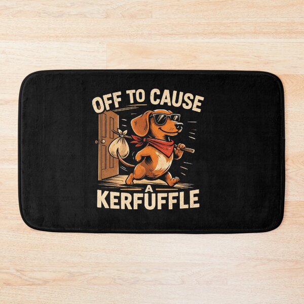 Item preview, Off To Cause A Kerfuffle Funny Dachshund Meme Dog Humor Vintage Style designed and sold by VibeOffline Studio.