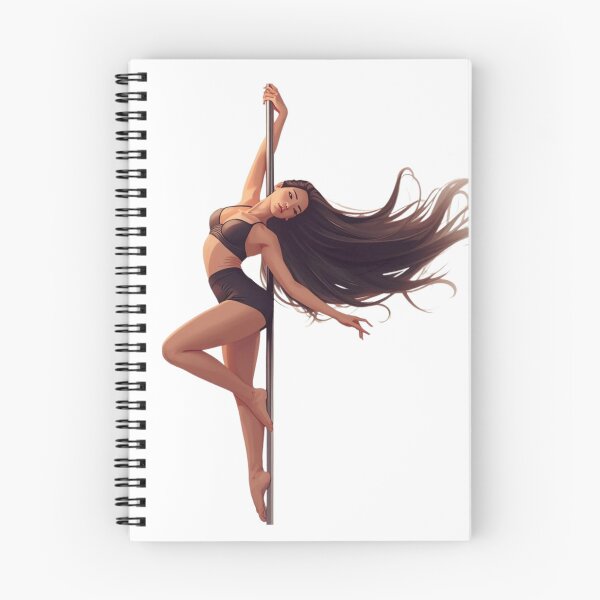 Item preview, Graceful Brunette Pole Dancer - Pole Aesthetic  designed and sold by Stellar Motion by Kornelia.