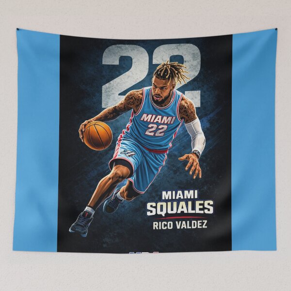 Item preview, Miami Squales - Rico Valdez – MBA Basketball Poster – designed and sold by Beaurozier.