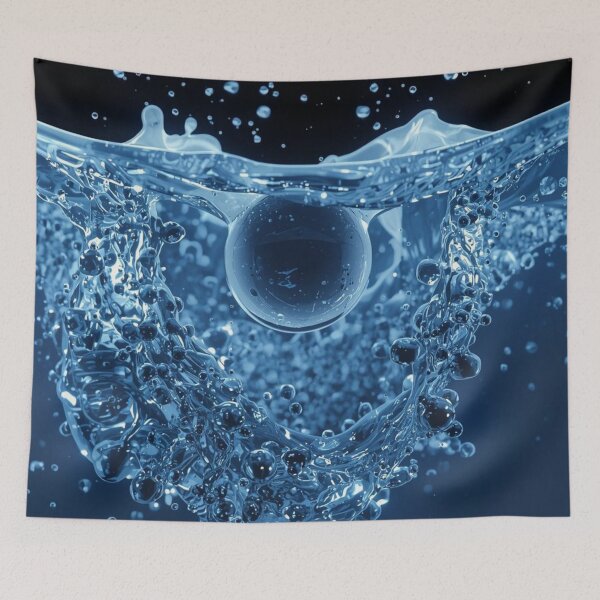Item preview, Blue Water Splash Macro Abstract Art designed and sold by AAMHdesigns.