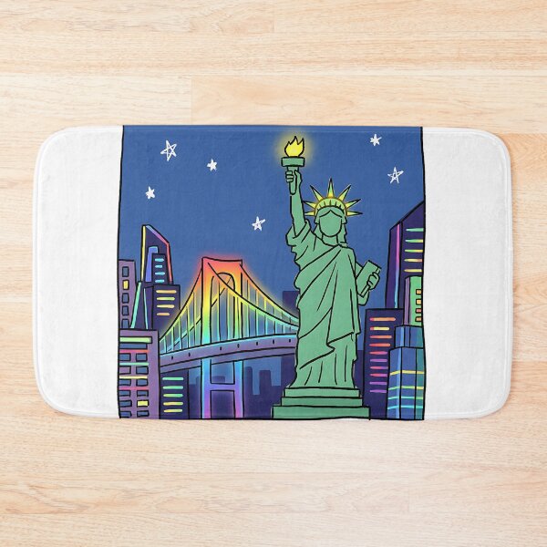 Item preview, Minimalist Statue of Liberty and Brooklyn Bridge designed and sold by aiTrendy09.