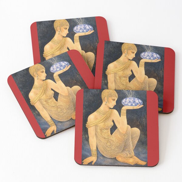 Item preview, Art Deco Goddess Vintage Illustration Elegant Woman with Crystal for Art Lovers designed and sold by RickE.