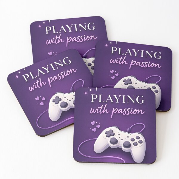 Item preview, Playing With Passion – Cozy Gamer Quote Purple designed and sold by CozyLifeStudio.