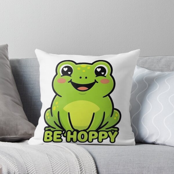 Item preview, Be Hoppy Cute Frog Shirt Funny Frog Lover Gift Kawaii Frog Design designed and sold by SarcasmThreads.