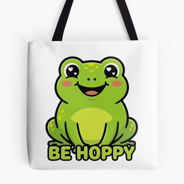 Item preview, Be Hoppy Cute Frog Shirt Funny Frog Lover Gift Kawaii Frog Design designed and sold by SarcasmThreads.