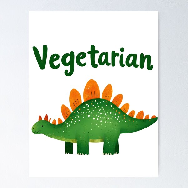 Item preview, Veggie-Saurus ,Cute Stegosaurus Vegetarian T-Shirt designed and sold by RVJdesigns.