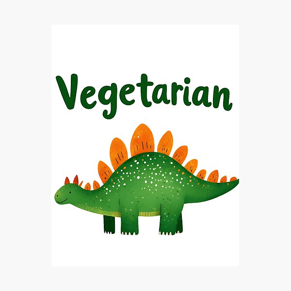 Item preview, Veggie-Saurus ,Cute Stegosaurus Vegetarian T-Shirt designed and sold by RVJdesigns.