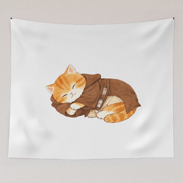 Item preview, Jedi Master Cat Cute Sci-Fi Fan Art designed and sold by Reyxava.
