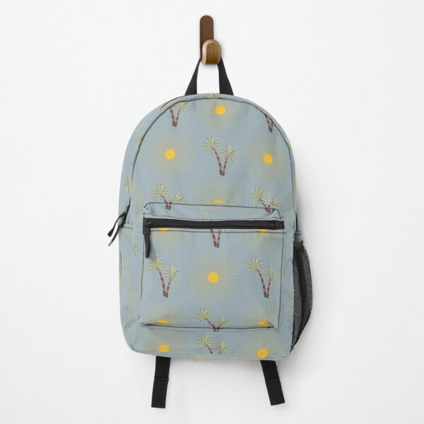 Item preview, Retro Oasis Palms & Suns - Mid-Century Tropical Desert Pattern in Light Blue designed and sold by NoemiMarozsan.