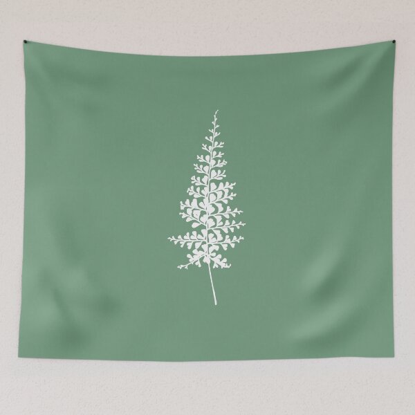 Item preview, Fern II, Minimalist Aesthetic Line Drawing Natural Design, Mint Green designed and sold by SWSandraWechner.