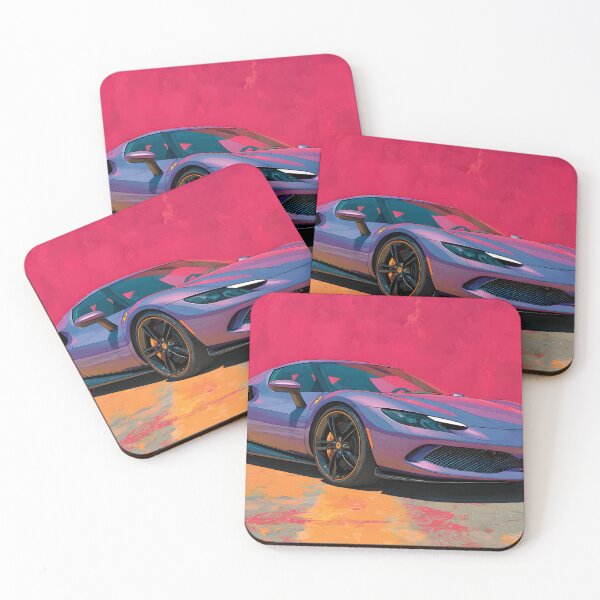 Item preview, Ferrari 296 GTB Pop Art Supercar Illustration designed and sold by AutoPopStudio.