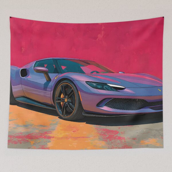 Item preview, Ferrari 296 GTB Pop Art Supercar Illustration designed and sold by AutoPopStudio.