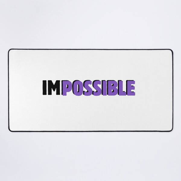 Item preview, Impossible Becomes Possible – Motivational Typography Black designed and sold by A-Szczesniak.