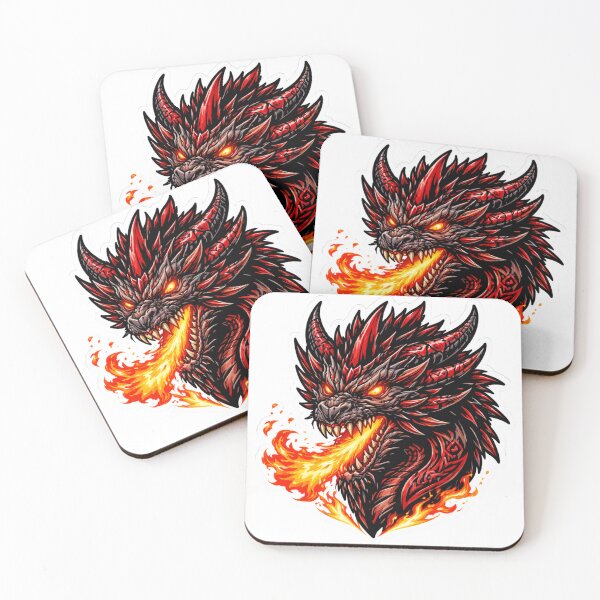 Item preview, Fire Breathing Dragon Head Dark Sticker designed and sold by MarchyStudio.