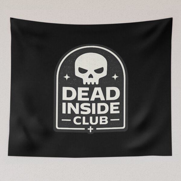 Item preview, Dead Inside Club Skull – Dark Humor Introvert Gothic Design designed and sold by SpainDesign77.