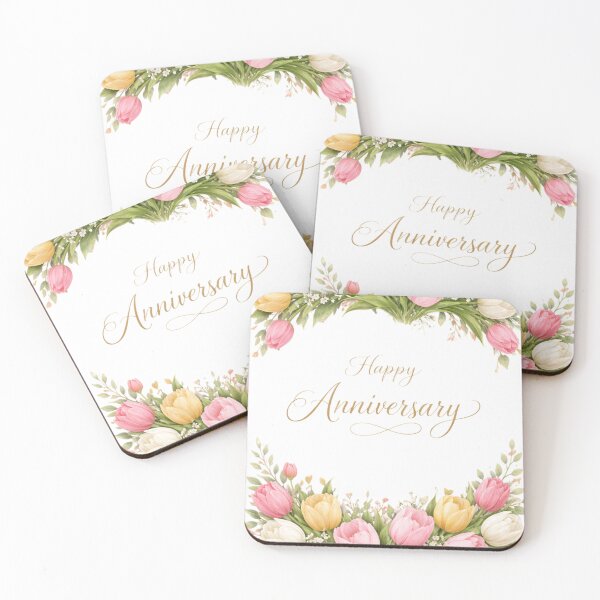 Item preview, Happy anniversary greetings with tulips  designed and sold by DoneAndDusted.