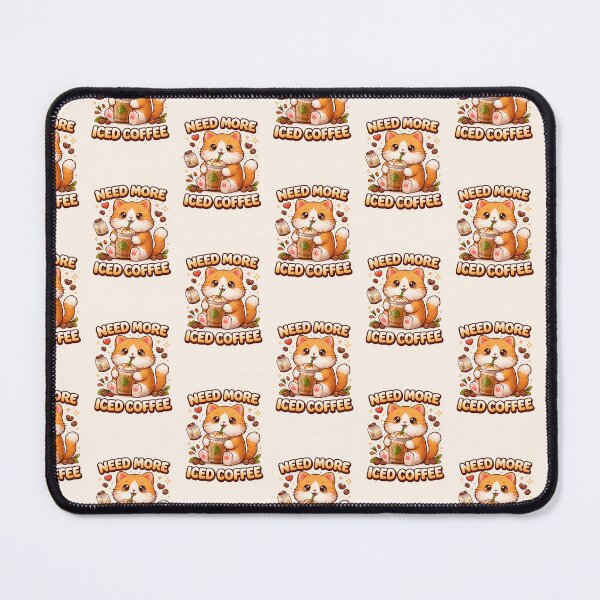 Item preview, Cute Coffee Cat – Need More Iced Coffee Kawaii Cat Lover Design designed and sold by PurePixelPress.