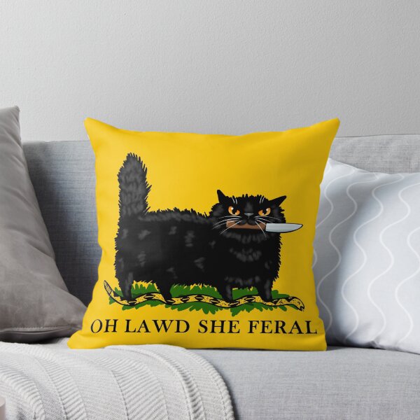 Item preview, Oh Lawd She Feral Black Cat designed and sold by KilkennyCat Art.