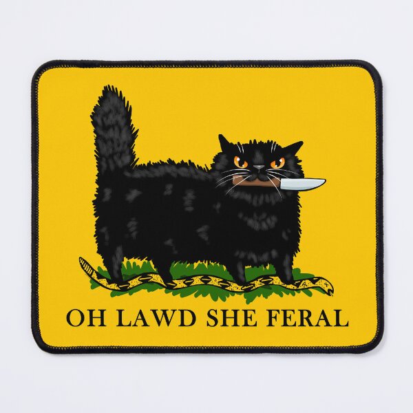 Item preview, Oh Lawd She Feral Black Cat designed and sold by KilkennyCat Art.