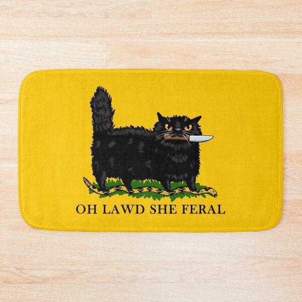Item preview, Oh Lawd She Feral Black Cat designed and sold by KilkennyCat Art.