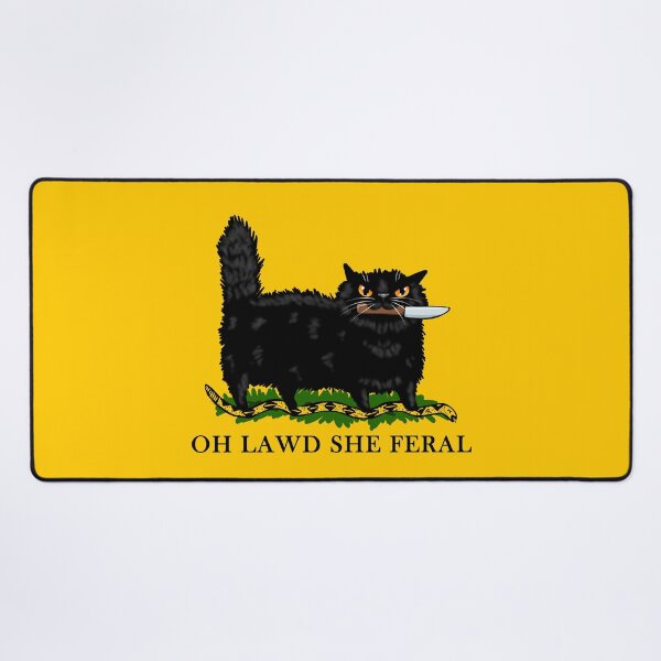 Item preview, Oh Lawd She Feral Black Cat designed and sold by KilkennyCat Art.