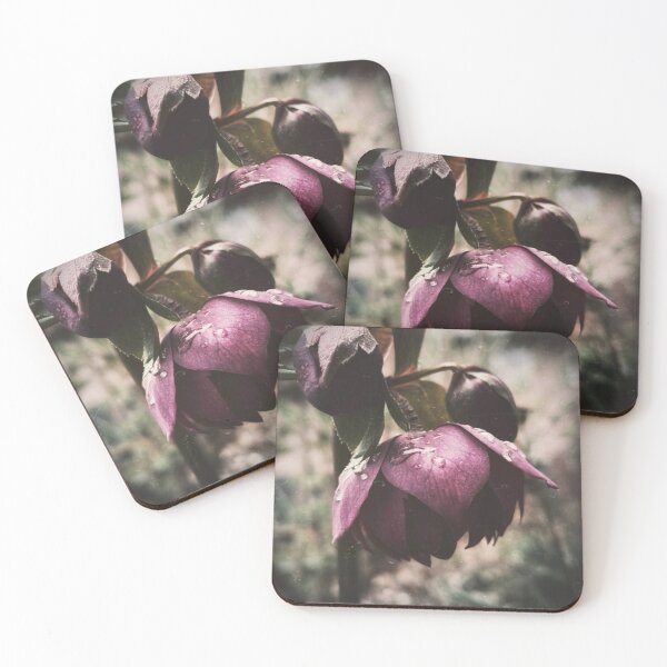 Artikelvorschau, Moody Purple Flower with Raindrops – Dark Botanical Photography entworfen und verkauft von Sarah – Fine Art & Photography.