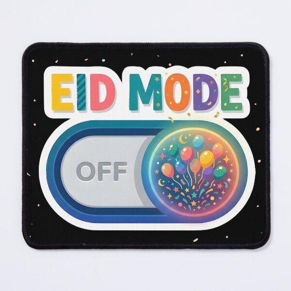 Item preview, EID MODE - Balloons & Confetti Celebration Toggle Switch Sticker designed and sold by WowDezign.