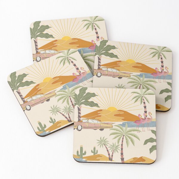 Item preview, Retro Desert Oasis Landscape seamless pattern designed and sold by NoemiMarozsan.