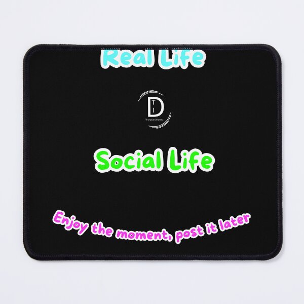 Item preview, Real Life vs Social Life Enjoy The Moment Post It Later Black Version designed and sold by TheItaliandilemma.