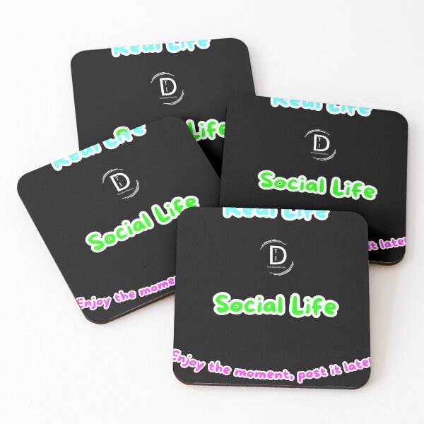 Item preview, Real Life vs Social Life Enjoy The Moment Post It Later Black Version designed and sold by TheItaliandilemma.